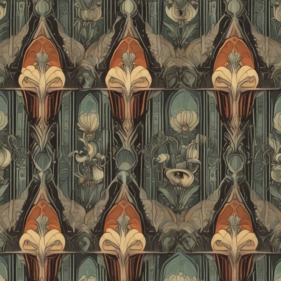 Seaglasscoaztallemonades.com Other - Vintage Floral Art Print in Orange and Green